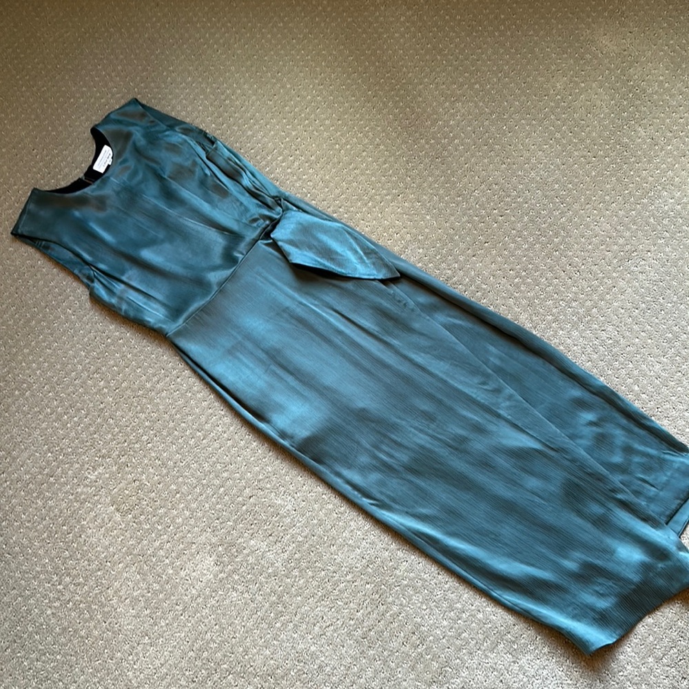 Los Angeles Atelier & other Stories Green Silk Dress 6